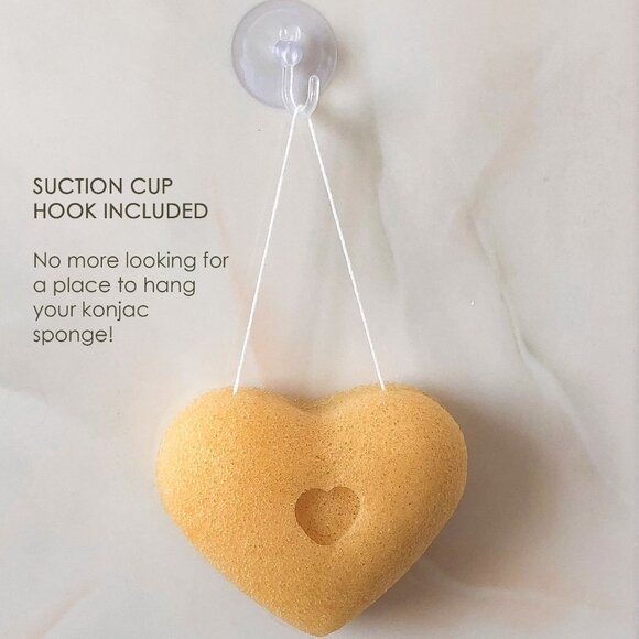 HARPER BELLE BEAUTY Organic Heart Konjac Sponge | Citrus Fruit for Dry Skin - Picture 3 of 5